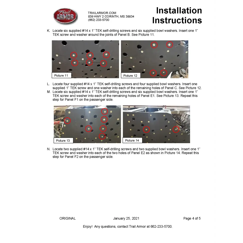 Trail Armor 2021 - 2025 Polaris Ranger XP 1000 Crew Full Skids - Skid Plates