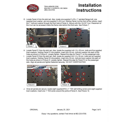 Trail Armor 2021 - 2025 Polaris Ranger XP 1000 Crew Full Skids - Skid Plates