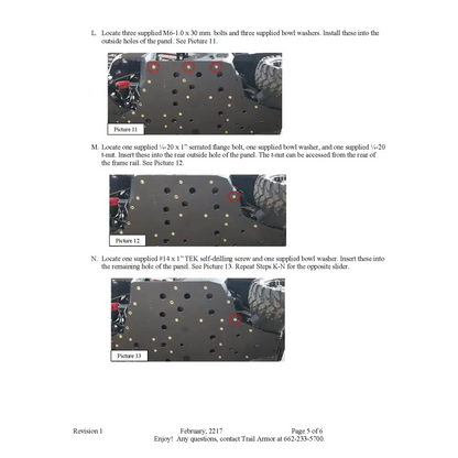 Trail Armor 2021 - 2025 Polaris Ranger XP 1000 Ranger XP Kinetic Ranger 1000 Full Skids - Skid Plates