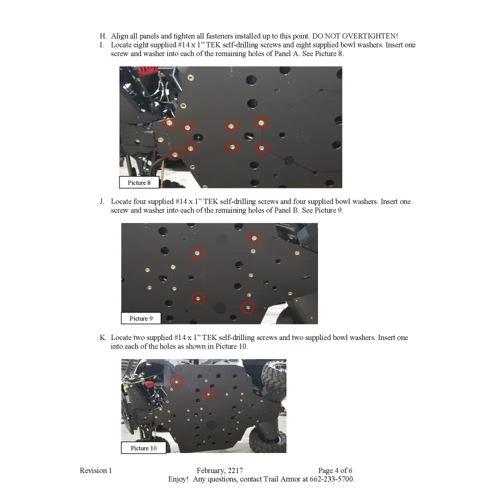Trail Armor 2021 - 2025 Polaris Ranger XP 1000 Ranger XP Kinetic Ranger 1000 Full Skids - Skid Plates