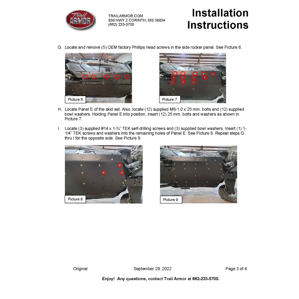 Trail Armor 2023 - 2024 Kawasaki KRX 4 1000 SE KRX 4 1000 eS Special Edition and KRX 4 1000 eS Full Skids