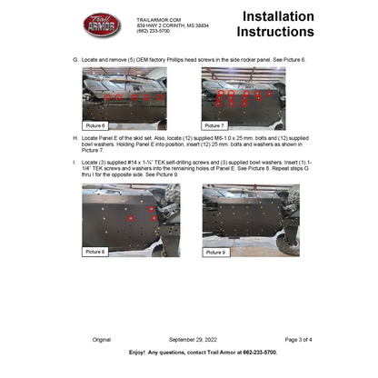 Trail Armor 2023 - 2024 Kawasaki KRX 4 1000 SE KRX 4 1000 eS Special Edition and KRX 4 1000 eS Full Skids