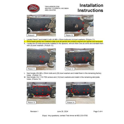 Trail Armor 2024 Polaris Ranger Crew 1500 XD (Premium Northstar Edition Premium Northstar Edition Ultimate) Full Skids