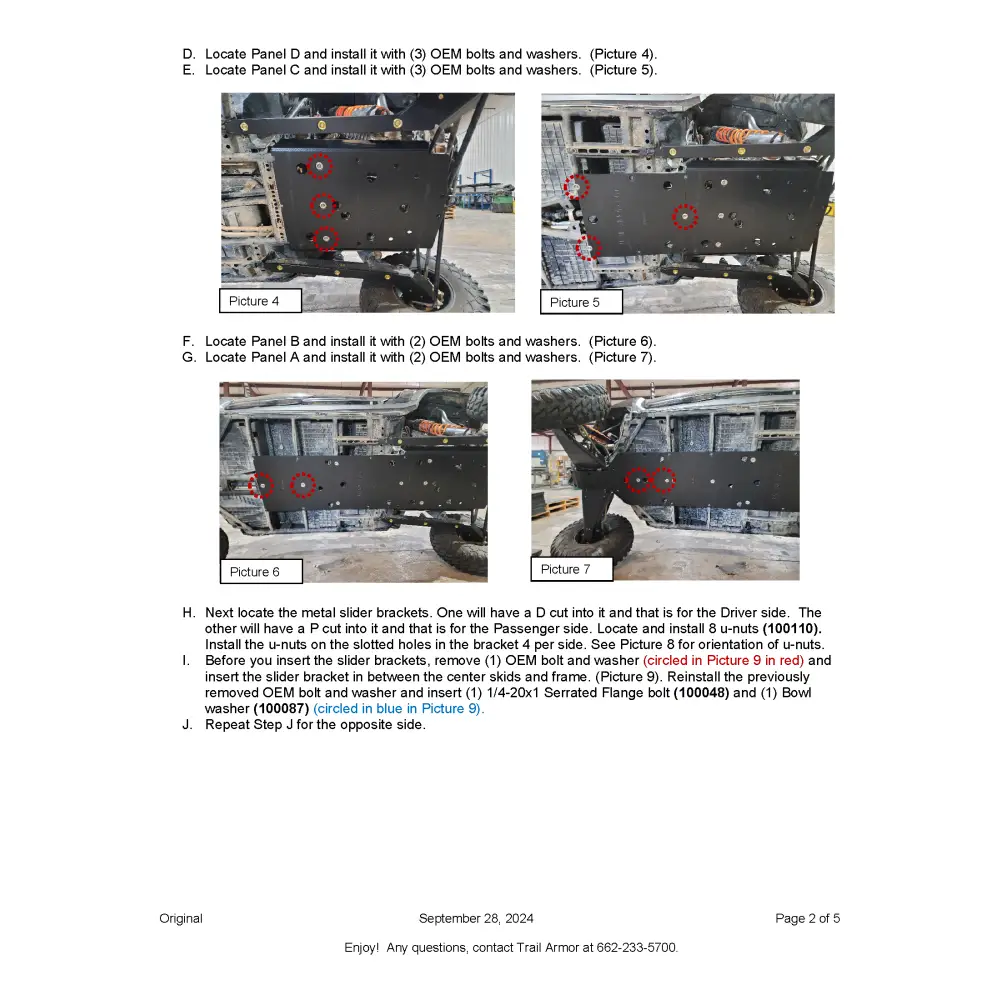 Trail Armor 2024 RZR XP 4 1000 (Sport Premium Ultimate) Full Skids with Slider Nerfs - Skid Plates