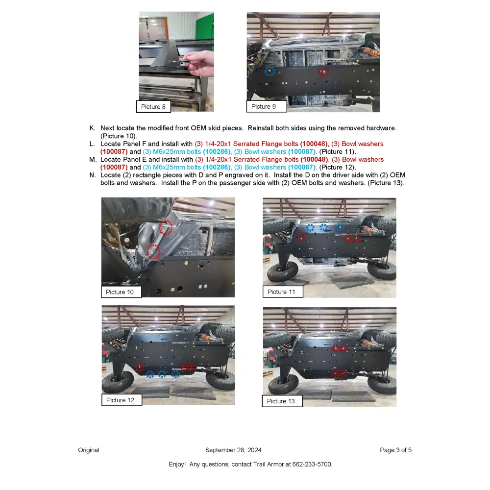 Trail Armor 2024 RZR XP 4 1000 (Sport Premium Ultimate) Full Skids with Slider Nerfs - Skid Plates