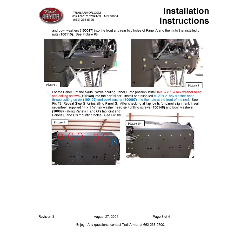 Trail Armor Arctic Cat Wildcat 4X Limited Wildcat 4 Limited Wildcat 4X Wildcat 4 Full Skids with Slider Nerfs 2013-2016