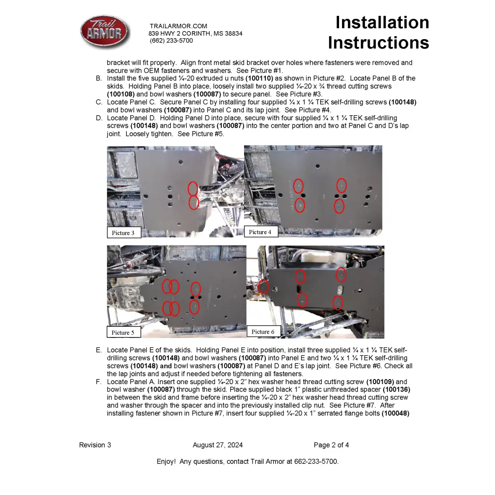 Trail Armor Arctic Cat Wildcat 4X Limited Wildcat 4 Limited Wildcat 4X Wildcat 4 Full Skids with Slider Nerfs 2013-2016