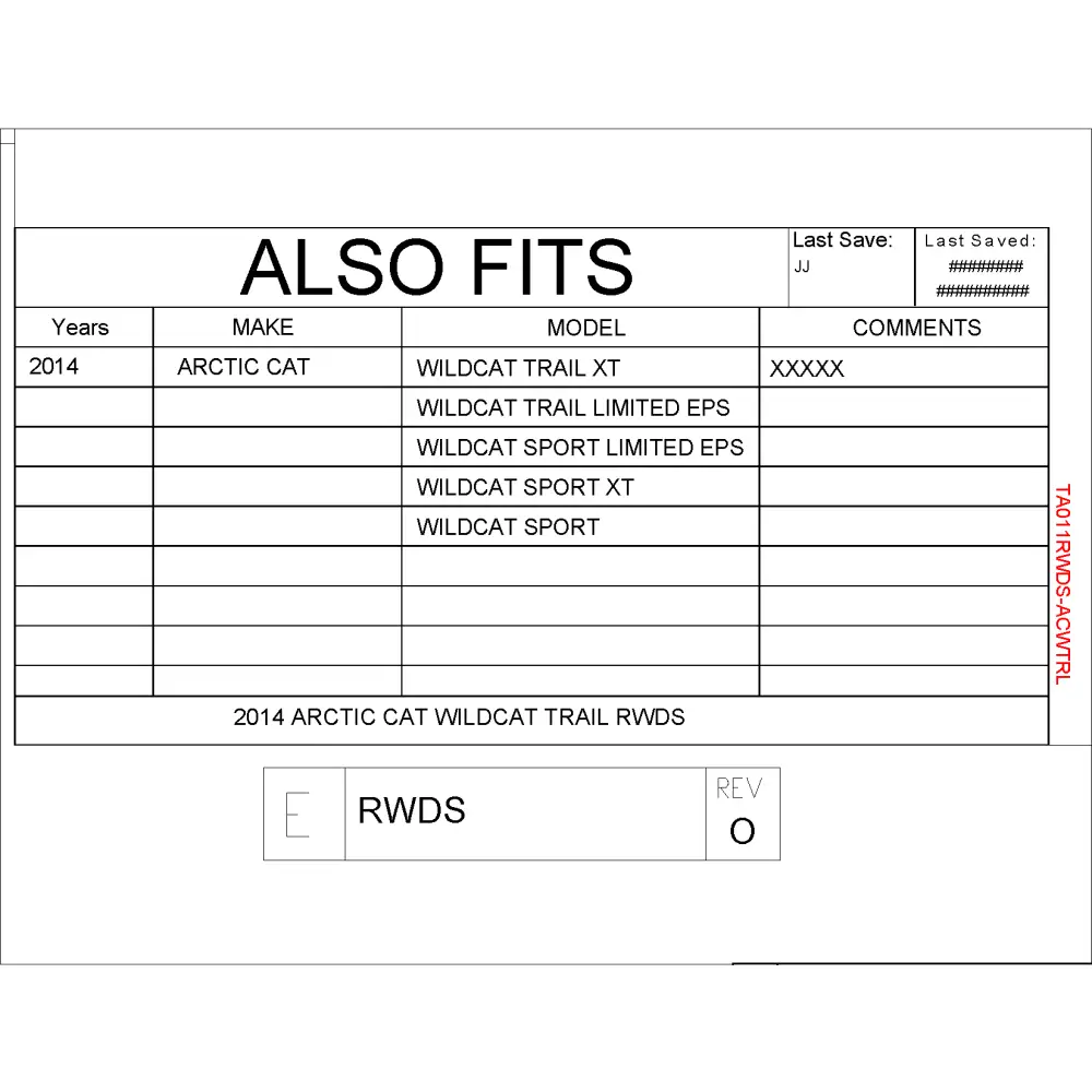 Trail Armor Arctic Cat Wildcat Trail Wildcat Trail XT Wildcat Trail Limited EPS Wildcat Sport Limited EPS Wildcat Sport