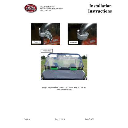 Trail Armor Arctic Cat Wildcat Trail Wildcat Trail XT Wildcat Trail Limited EPS Wildcat Sport Limited EPS Wildcat Sport