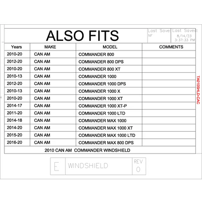 Trail Armor Can Am 2016 - 2018 Commander 800 800 DPS 800 XT 1000 1000 DPS 1000 X 1000 XT 1000 XT-P 1000 LTD 2018 Max XT