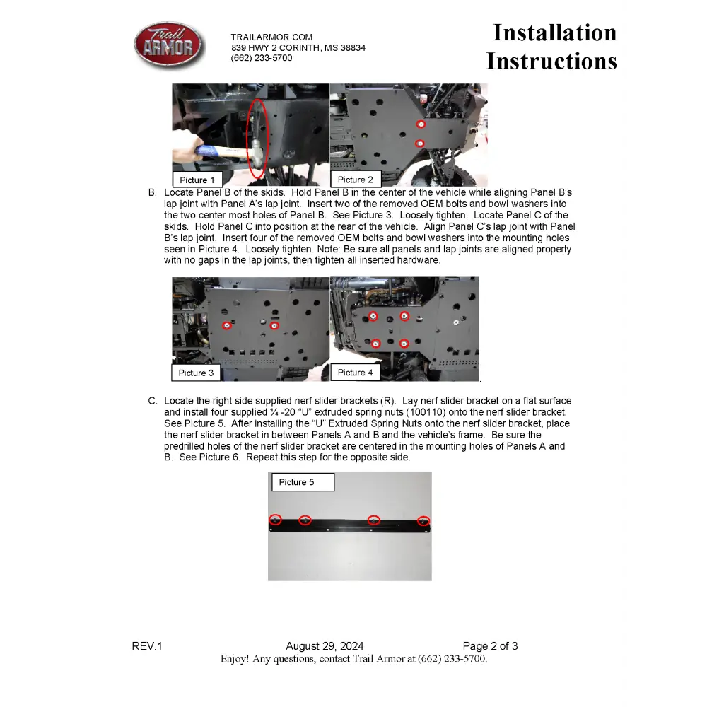 Trail Armor Can Am Commander 800 800 DPS 800 XT 1000 1000 DPS 1000 X 1000 XT 1000 XT-P 1000 Limited Full Skids