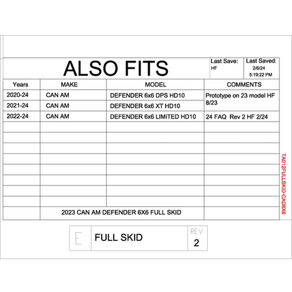 Trail Armor Can Am Defender 6x6 DPS HD10 6x6 XT HD10 6x6 Limited HD10 Full Skids 2020 - 2023 - Skid Plates