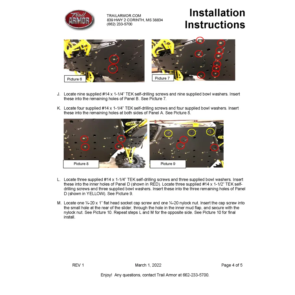 Trail Armor Can Am Defender 6x6 DPS HD10 6x6 XT HD10 6x6 Limited HD10 Full Skids 2020 - 2023 - Skid Plates