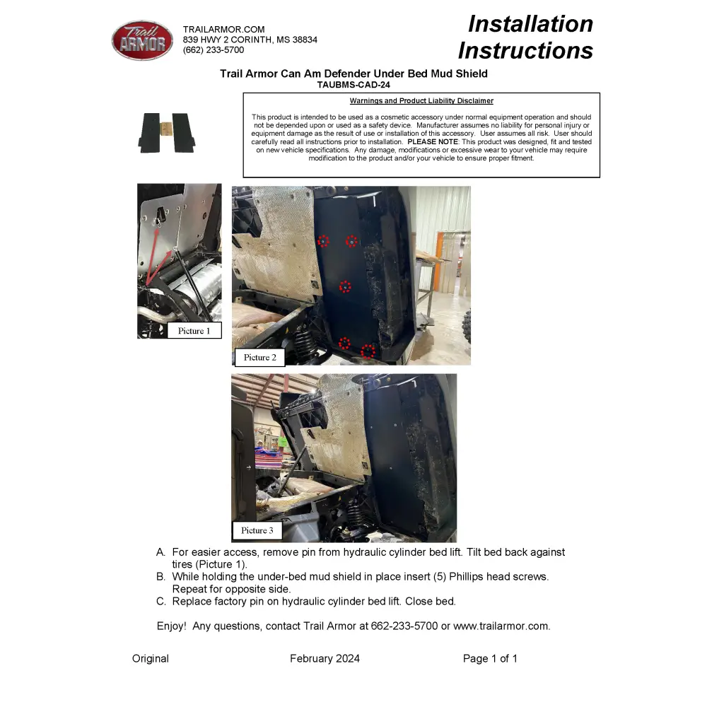 Trail Armor Can Am Defender HD7 Defender HD9 Defender HD10 Defender MAX HD7 Defender MAX HD9 Defender MAX HD10 Under