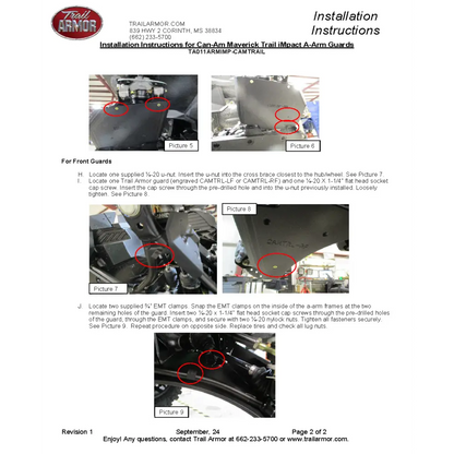 Trail Armor Can Am Maverick Trail iMpact A-Arm Guards - A-Arm Guards