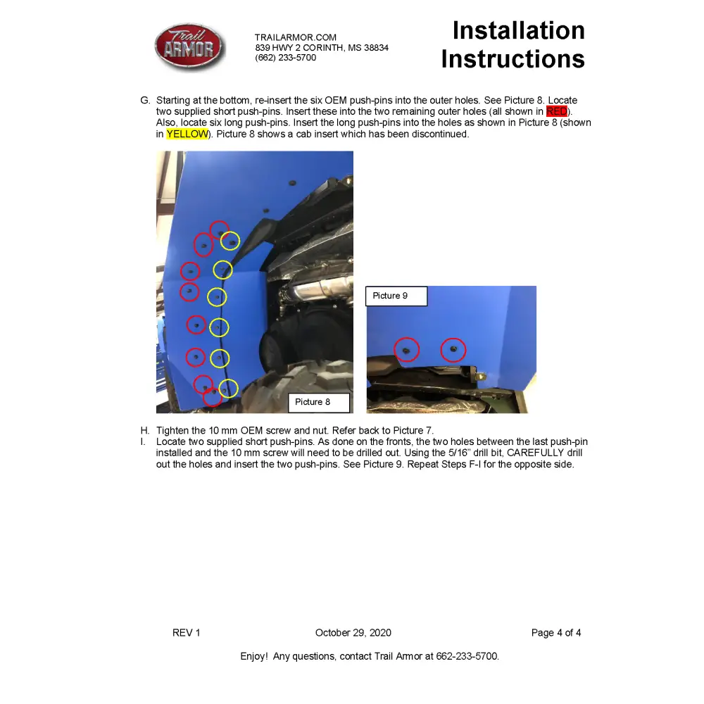 Trail Armor Can Am Maverick Sport Mud Flap Fender Extensions - Mudshields