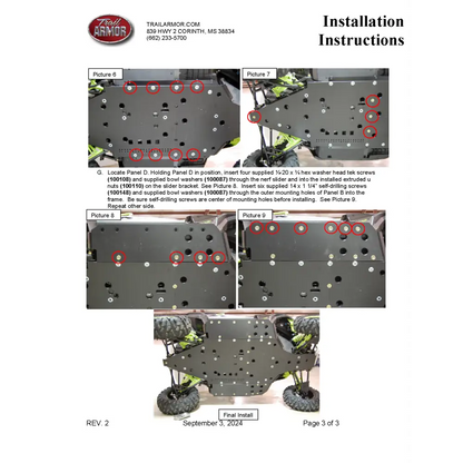 Trail Armor Can Am Maverick X DS Turbo (2015 - 2016) Can Am Maverick X RS Turbo (2016) Can Am Maverick Turbo (2016