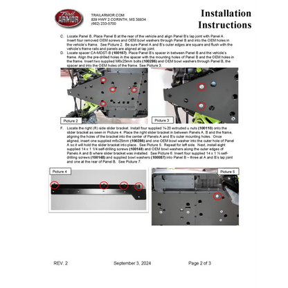 Trail Armor Can Am Maverick X DS Turbo (2015 - 2016) Can Am Maverick X RS Turbo (2016) Can Am Maverick Turbo (2016