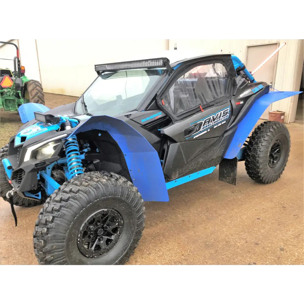Trail Armor Can Am Maverick X3 and X3 Max Super Wide Mud Flap Fender Extensions - BLUE - Mudshields