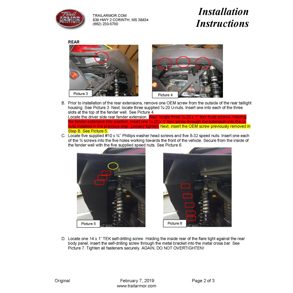 Trail Armor Can Am Maverick X3 and X3 Max Super Wide Mud Flap Fender Extensions - Mudshields