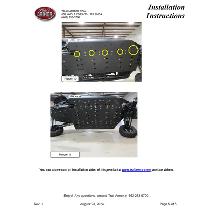 Trail Armor Can Am Maverick X3 Max Turbo,Turbo R DS Turbo X DS Turbo R DS Turbo RR X RS Turbo R X RS Turbo RR,X DS