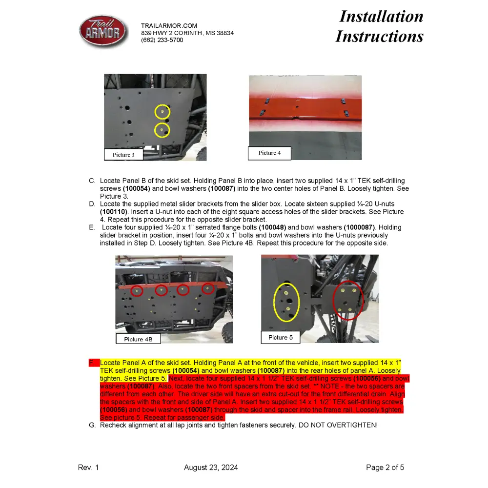 Trail Armor Can Am Maverick X3 Max Turbo,Turbo R DS Turbo X DS Turbo R DS Turbo RR X RS Turbo R X RS Turbo RR,X DS