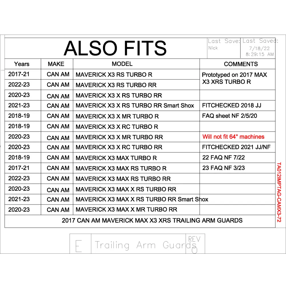 Trail Armor Can Am Maverick X3 RS Turbo R Max RS Turbo R X MR Turbo R X RC Turbo R Max Turbo R X RS Turbo RR X MR Turbo