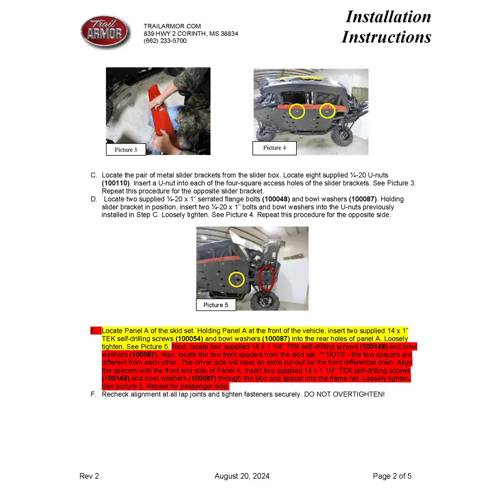 Trail Armor Can Am Maverick X3 Turbo X3 X DS Turbo R X3 X RS Turbo R X3 X MR Turbo X3 X RC Turbo X3 X DS Turbo RR X3 X