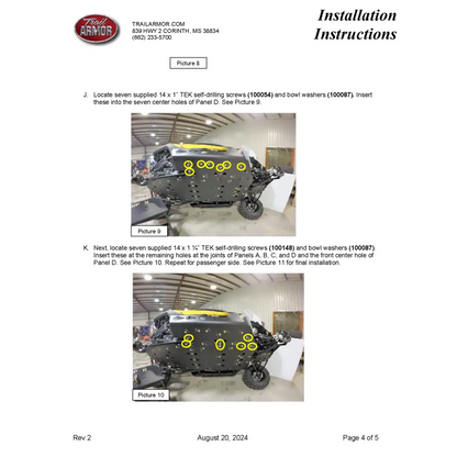 Trail Armor Can Am Maverick X3 Turbo X3 X DS Turbo R X3 X RS Turbo R X3 X MR Turbo X3 X RC Turbo X3 X DS Turbo RR X3 X