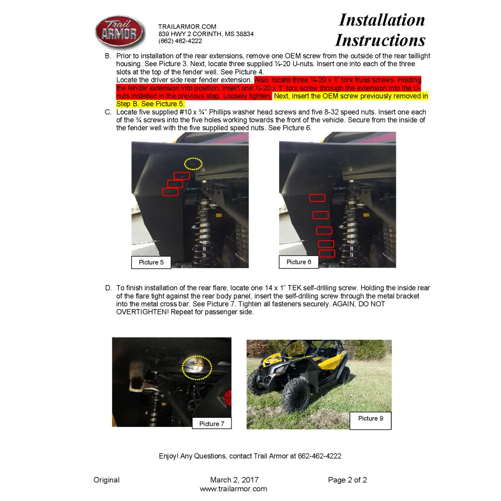 Trail Armor Can Am Maverick X3 Maverick X3 X DS Maverick X3 X RS Maverick X3 Max Maverick X RS and Maverick Max X DS