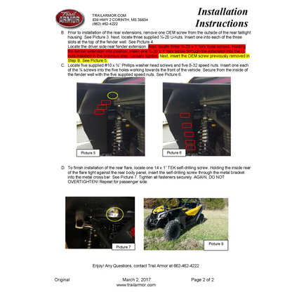 Trail Armor Can Am Maverick X3 Maverick X3 X DS Maverick X3 X RS Maverick X3 Max Maverick X RS and Maverick Max X DS