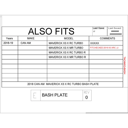 Trail Armor Can Am Maverick X3 X MR Turbo X3 X MR Turbo R X3 X RC Turbo X3 X RC Turbo R Bash Plate - Skid Plates