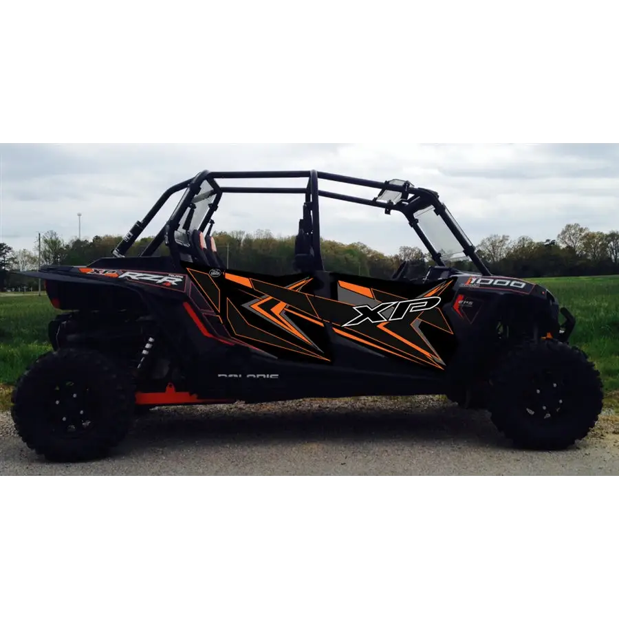 Trail Armor GenX Four Door Graphics Kit - 2014 RZR 4 XP 1000 Titanium Matte Black - Graphics