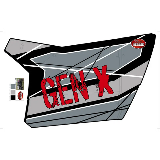 Trail Armor GenX Two Door Graphics Kit - 2012 RZR 900 XP Liquid Silver - Graphics