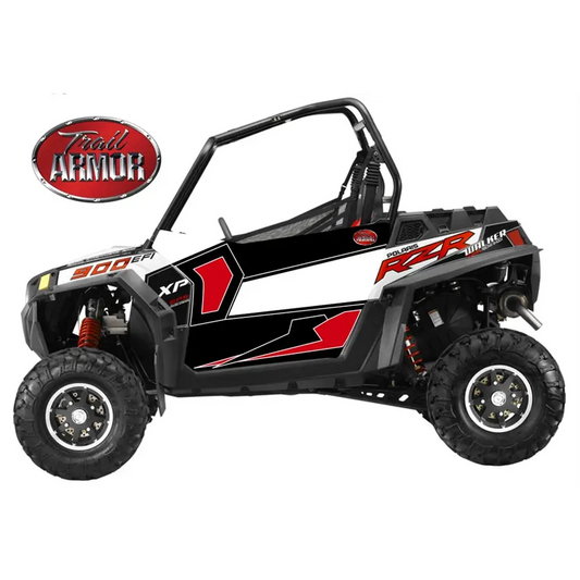 Trail Armor GenX Two Door Graphics Kit - 2013 RZR XP 900 EPS Walker Evans Black-White LE - Graphics