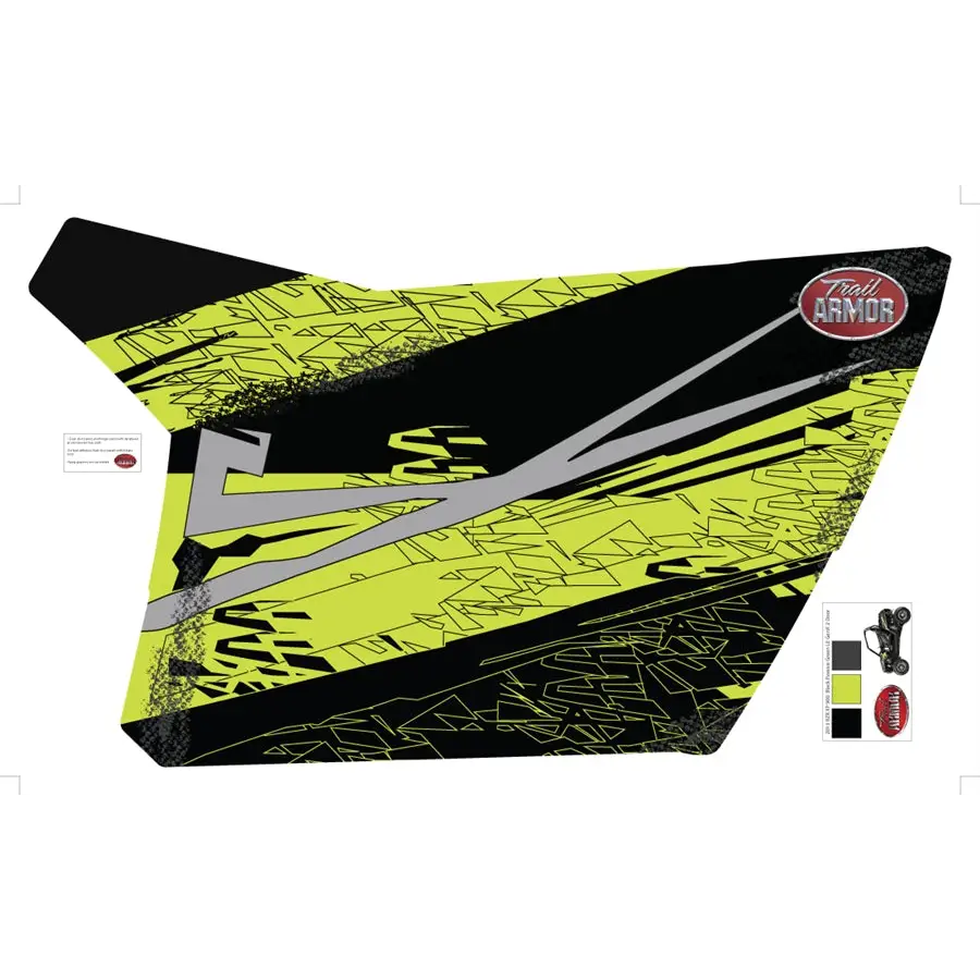 Trail Armor GenX Two Door Graphics Kit - 2013 RZR XP 900 Stealth Black Evasive Green - Graphics