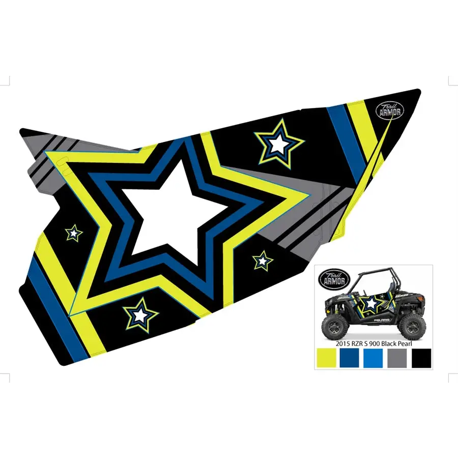 Trail Armor GenX Two Door Graphics Kit - 2015 RZR S 900 EPS Black Pearl - Graphics