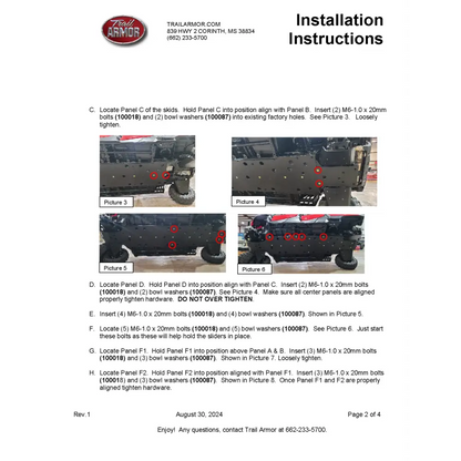 Trail Armor Honda Pioneer 1000-6 Crew Full Skids 2023 - 2024 - Skid Plates