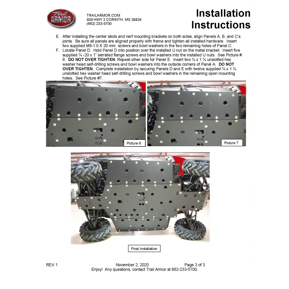 Trail Armor Honda Pioneer 700-4 Full Skids 2014 - 2024 - Skid Plates