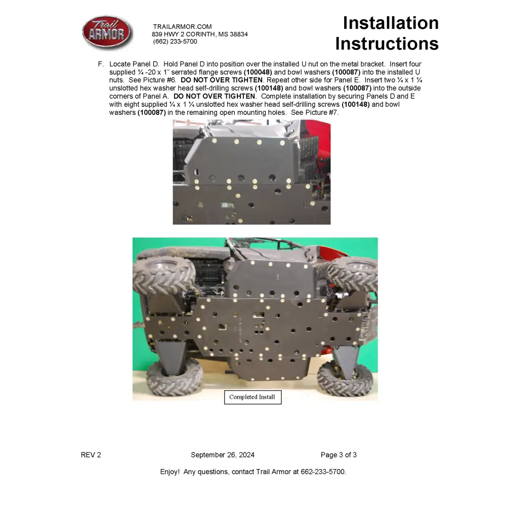 Trail Armor Honda Pioneer 700 Pioneer 700 Deluxe Full Skids - Skid Plates