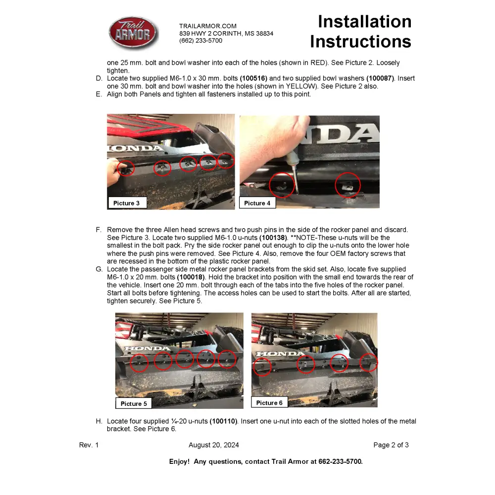 Trail Armor Honda Talon 1000 R Talon 1000 X Talon 1000 R Fox Live Valve Talon X Fox Live Valve Talon 1000 XS Talon 1000