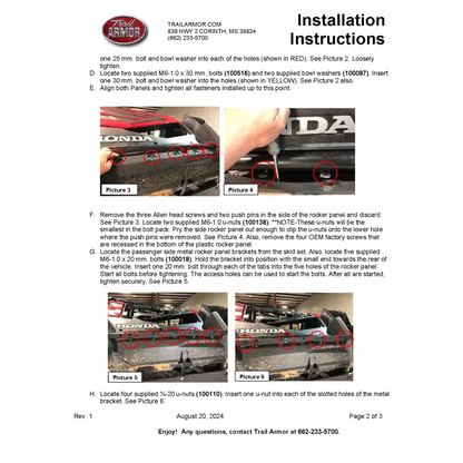 Trail Armor Honda Talon 1000 R Talon 1000 X Talon 1000 R Fox Live Valve Talon X Fox Live Valve Talon 1000 XS Talon 1000