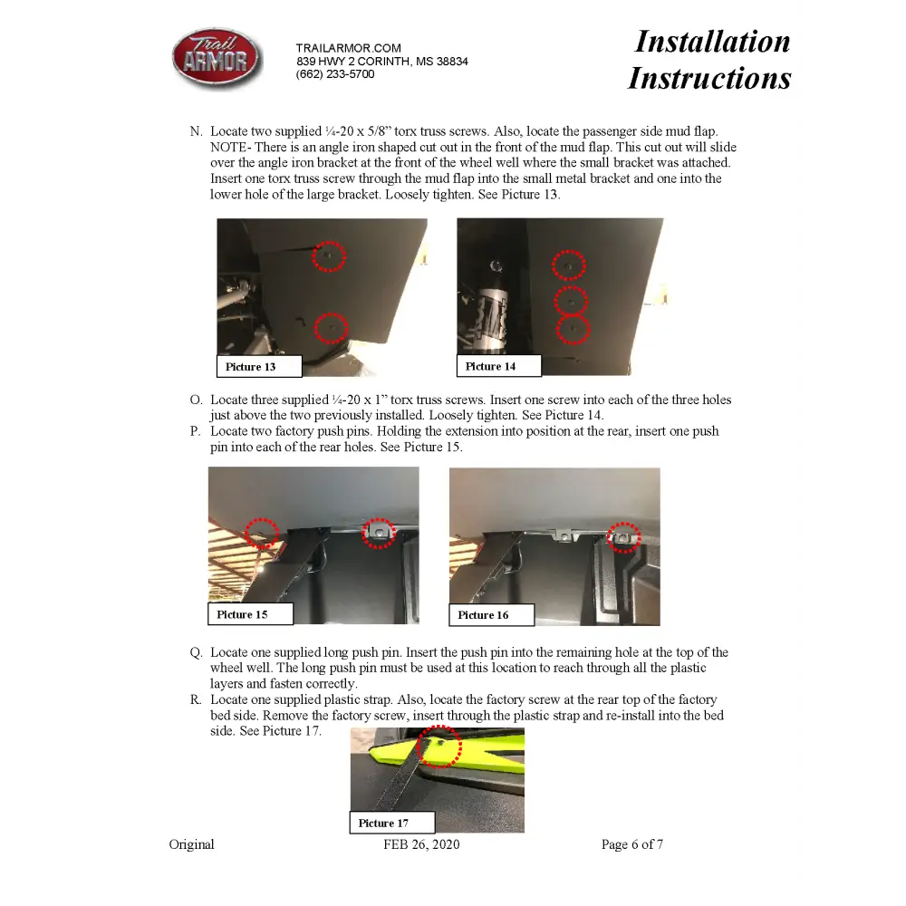 Trail Armor Honda Talon R Talon X Talon 1000 X-4 Talon 1000 RS Talon 1000 XS Talon 1000 XS-4 Mud Flap Fender Extensions