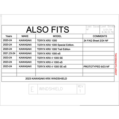 Trail Armor Kawasaki KRX 1000 KRX 1000 SE KRX 1000 Trail KRX 1000 eS KRX 4 1000 SE KRX 4 1000 eS and KRX 4 1000 eS SE