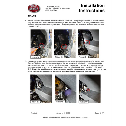 Trail Armor Kawasaki KRX 4 1000 Special Edition KRX 4 1000 eS and KRX 4 1000 eS Special Edition Mud Flap Fender