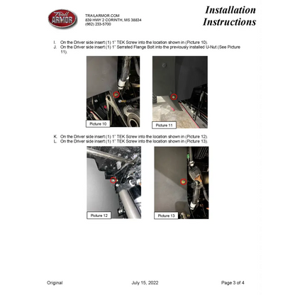 Trail Armor Kawasaki KRX Inner Fender Liners 2020 - 2024 - Mudshields