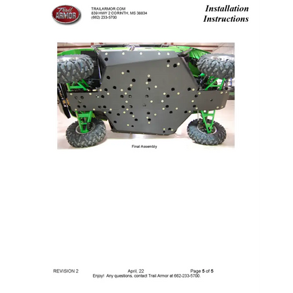Trail Armor Kawasaki Teryx 4 Teryx 4 S Teryx and Teryx S Full Skids with Slider Nerfs - Skid Plates