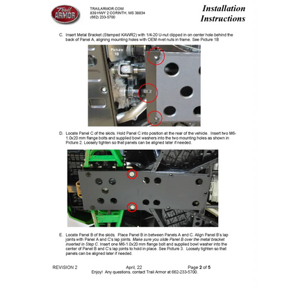 Trail Armor Kawasaki Teryx 4 Teryx 4 S Teryx and Teryx S Full Skids with Slider Nerfs - Skid Plates