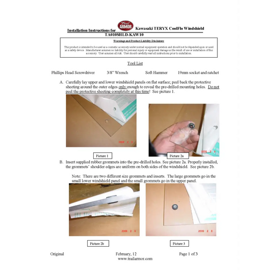 Trail Armor Kawasaki Teryx CoolFlo Windshield 2010 - 2013 - Windshields