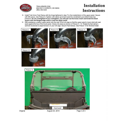 Trail Armor Polaris 2015 - 2017 RZR 900 EPS XC 2015 - 2019 RZR 900 EPS Trail RZR 900 RZR S 900 RZR S 900 EPS RZR S 1000